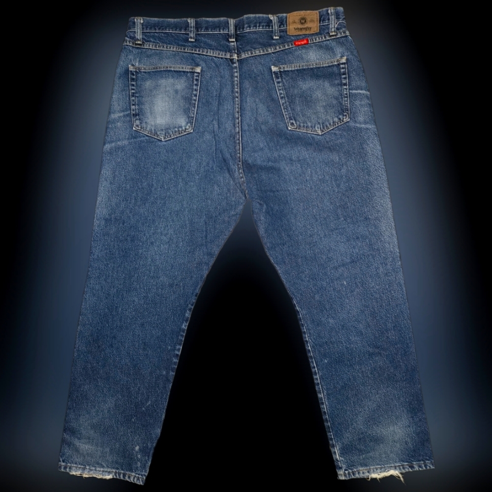 Distressed Vintage 42x30 Wrangler Jeans - Picture 3 of 6